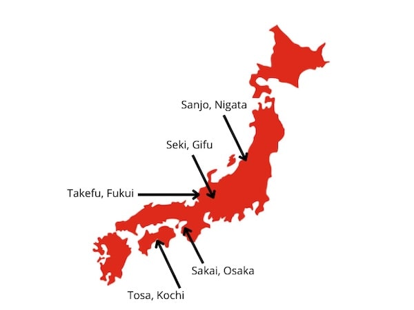 Ancient Seki Japan bladesmith district
